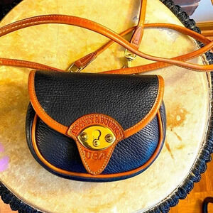 Vintage Dooney & Bourke, Navy Leather Crossbody & Beltbag